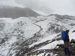 Aufstieg ab ca. 2300 m Höhe nur noch im Schnee