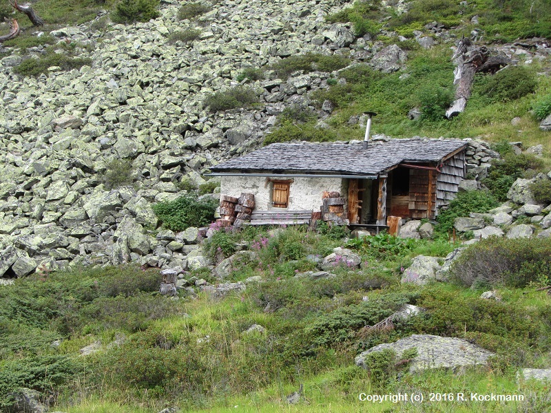 Die verlassene Gsallalpe, ca zwei Stunden vor der Verpeilhtte