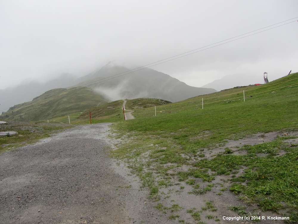 Der Weg ber den Krahberg, heute nicht unsere Route, da viel Nebel