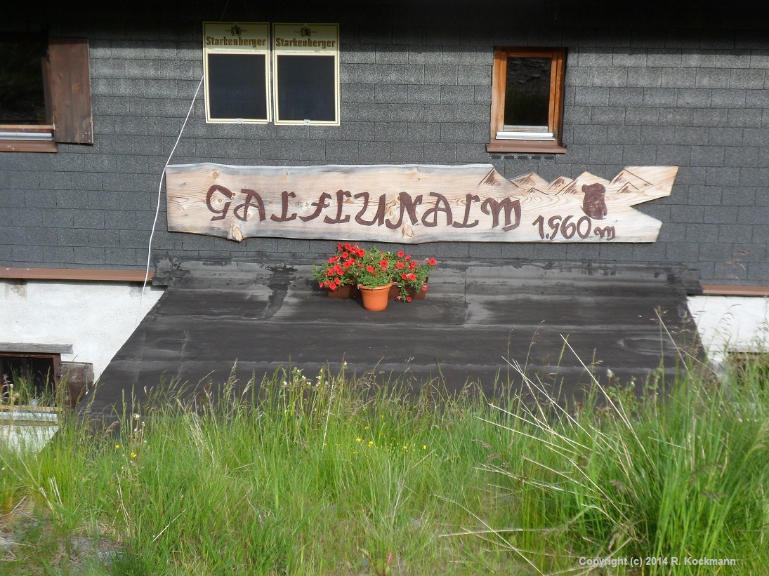 Die Galflunalm, auch zum bernachten geeignet, aber sehr spartanisch.