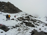 Viel Schnee beim Aufstieg