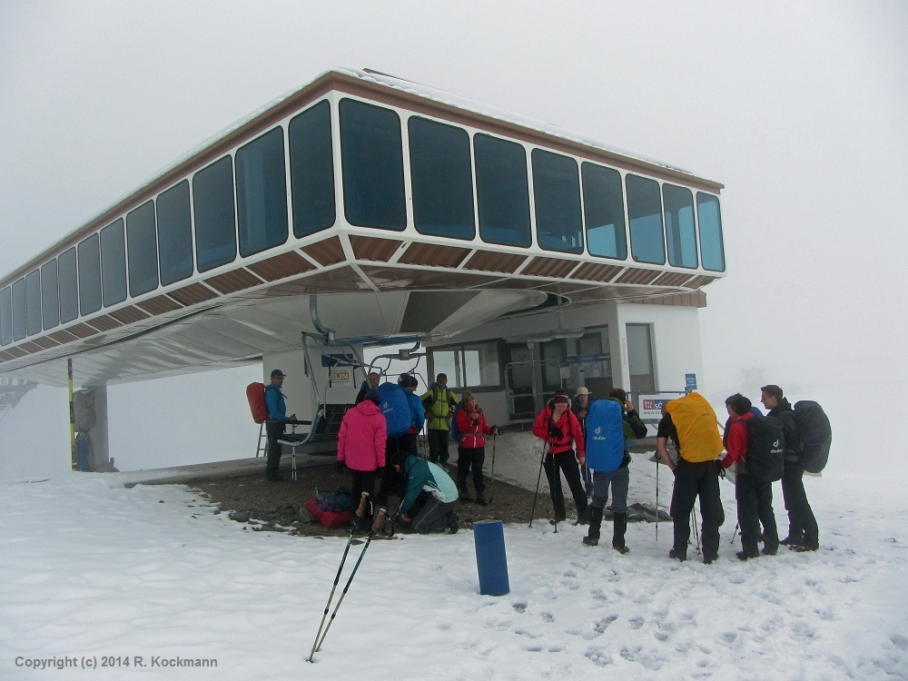 Die Bergstation am Rettenbachjoch erreicht