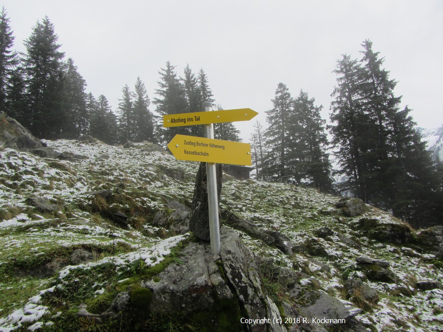 Hinweis zum offiziellen Berliner Hhenweg und zur Kesselbachalm