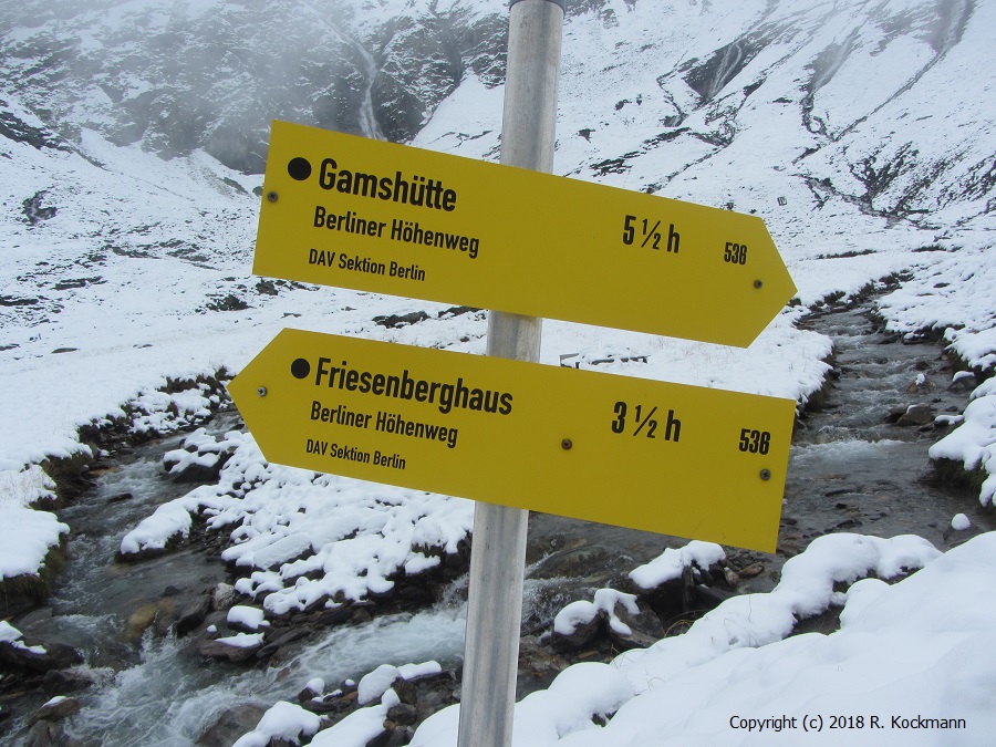 Den offiziellen Berliner Hhenweg erreicht, ab hier viel Schnee