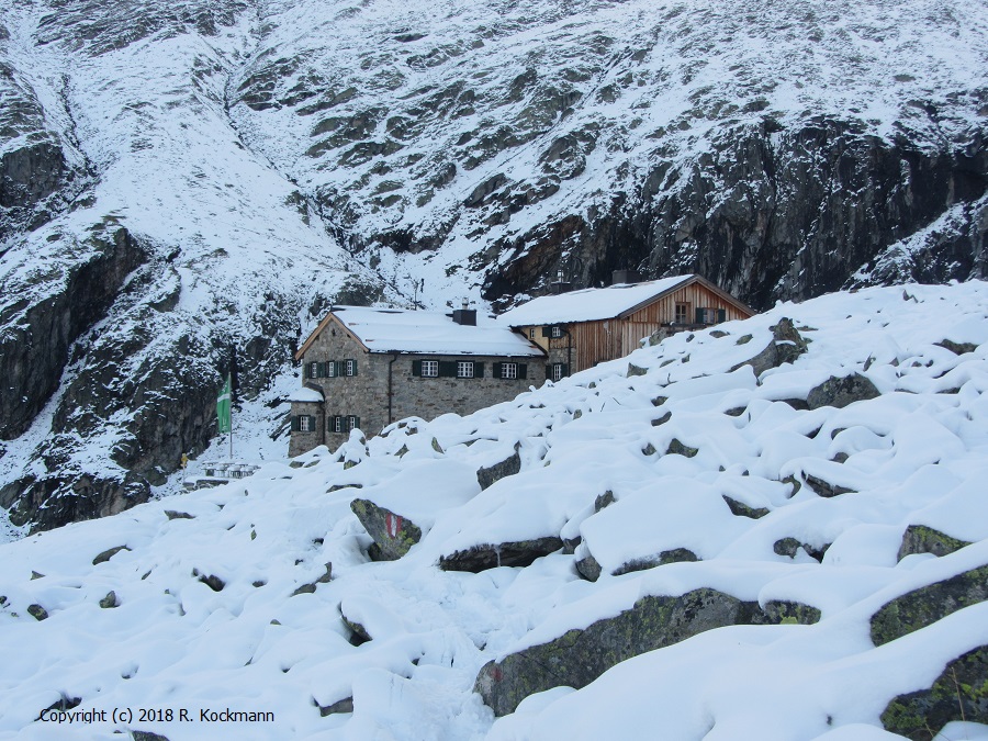 Das Friesenberghaus in Sicht