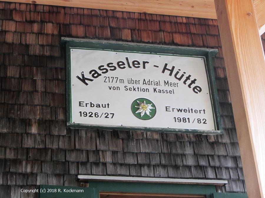 Das Schild der Kasseler Htte