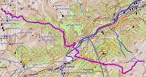 Route der Etappe 3: Memminger Htte - Galflun Alm
