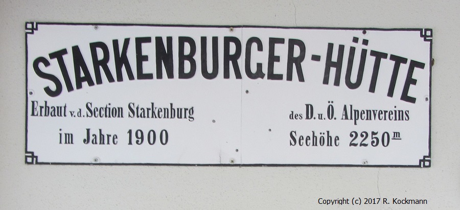 Das Httenschild der Starkenburger Htte