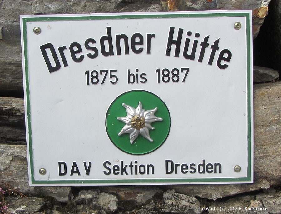 Das Httenschild der alten Dresdner Htte