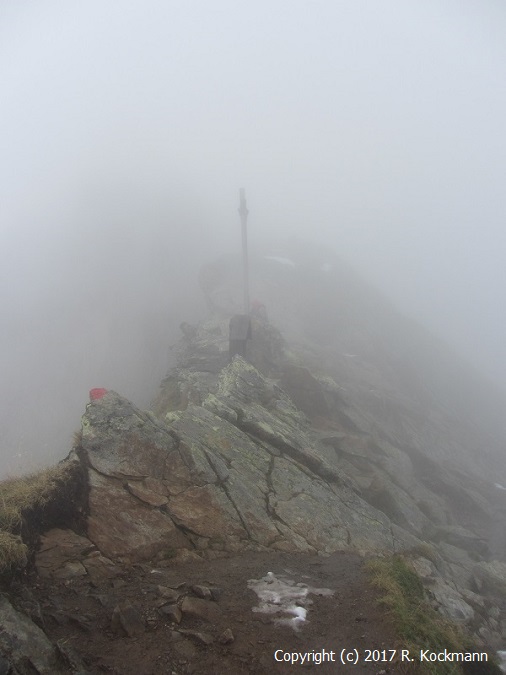 Im Nebel auf dem Niederl-Joch