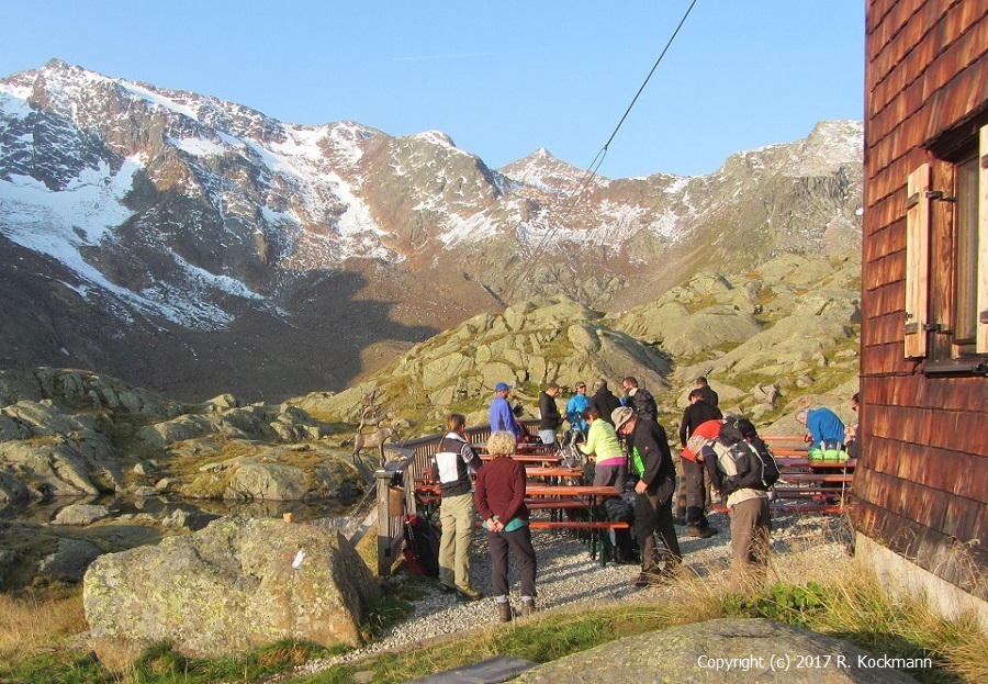 Vorbereitung zur letzten Etappe auf dem Hhenweg