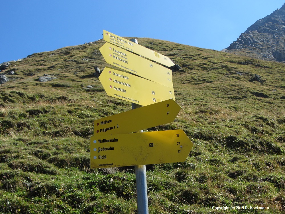 Unser Weg fhrt zur Eisseehtte, ber die Zopetscharte zum Tagesziel Johannishtte