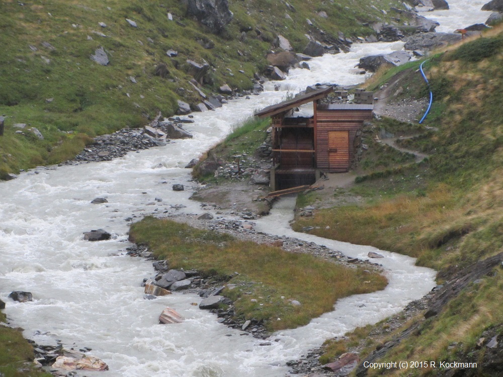 Das Wasserrad fr das Kraftwerk der Clarahtte